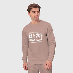 Костюм хлопковый мужской Банчан stray kids, цвет: пыльно-розовый — фото 2