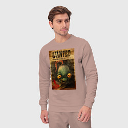 Костюм хлопковый мужской Oddworld - wanted, цвет: пыльно-розовый — фото 2