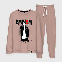 Костюм хлопковый мужской Eminem finger, цвет: пыльно-розовый