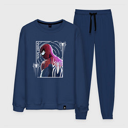 Костюм хлопковый мужской Spider-man, цвет: тёмно-синий