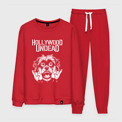 Костюм хлопковый мужской Hollywood Undead rock dog, цвет: красный