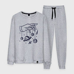 Костюм хлопковый мужской Космический кукловод, цвет: меланж