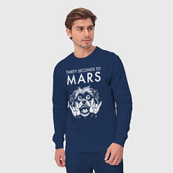 Костюм хлопковый мужской Thirty Seconds to Mars rock dog, цвет: тёмно-синий — фото 2