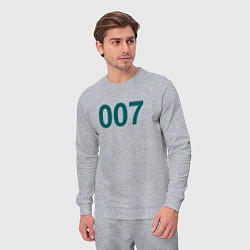 Костюм хлопковый мужской 007 - Игра в кальмара, цвет: меланж — фото 2