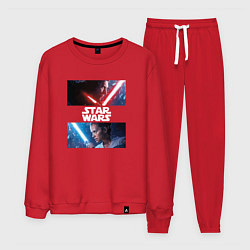 Костюм хлопковый мужской Звездные войны - Пробуждение силы, цвет: красный