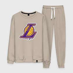 Костюм хлопковый мужской Lakers team, цвет: миндальный