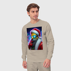 Костюм хлопковый мужской Simpson Claus - cyberpunk, цвет: миндальный — фото 2