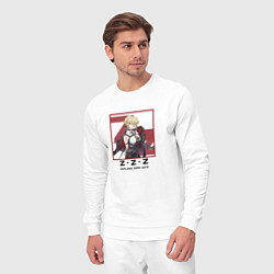 Костюм хлопковый мужской Эвелин Шевалье - Zenless Zone Zero, цвет: белый — фото 2