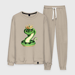 Костюм хлопковый мужской Царевна змея, цвет: миндальный