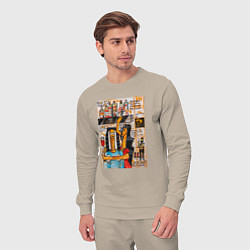 Костюм хлопковый мужской Super mango, цвет: миндальный — фото 2