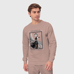 Костюм хлопковый мужской Sanhua Snow Waltz, цвет: пыльно-розовый — фото 2