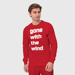 Костюм хлопковый мужской Gone with the wind, цвет: красный — фото 2