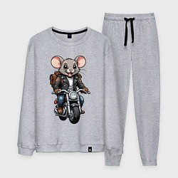 Костюм хлопковый мужской Biker mice, цвет: меланж