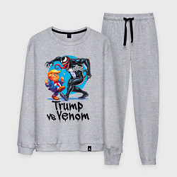 Костюм хлопковый мужской Venom vs Donald Trump - ai art fantasy, цвет: меланж