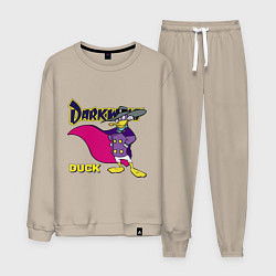 Костюм хлопковый мужской Чёрный плащ - Кряк Лапчатый, цвет: миндальный