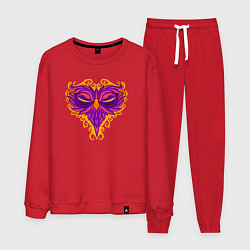 Костюм хлопковый мужской Violet owl, цвет: красный