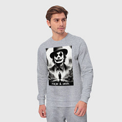 Костюм хлопковый мужской Movie Joker - folie a deux meme, цвет: меланж — фото 2