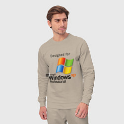 Костюм хлопковый мужской Предназначен для windows xp, цвет: миндальный — фото 2