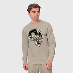 Костюм хлопковый мужской Крик черепа, цвет: миндальный — фото 2