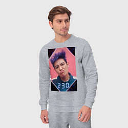 Костюм хлопковый мужской Игра в кальмара игрок 230, цвет: меланж — фото 2