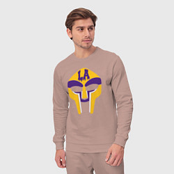 Костюм хлопковый мужской Doom Lakers, цвет: пыльно-розовый — фото 2