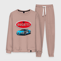 Костюм хлопковый мужской Bugatti - motorsport, цвет: пыльно-розовый