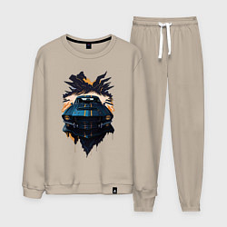 Костюм хлопковый мужской Мустанг, цвет: миндальный