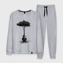 Костюм хлопковый мужской Гитарное дерево, цвет: меланж