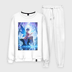 Мужской костюм Прекрасная фея посреди лесного пруда