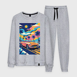 Мужской костюм Кабриолет едет по тропическому острову