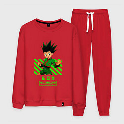 Костюм хлопковый мужской Хантер хантер Гон, цвет: красный