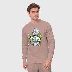 Костюм хлопковый мужской Vault Rick, цвет: пыльно-розовый — фото 2