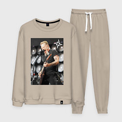Костюм хлопковый мужской James Alan Hatfield - Metallica, цвет: миндальный