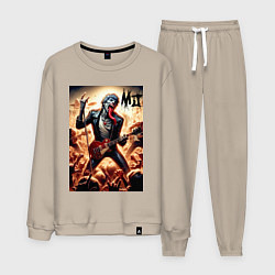 Костюм хлопковый мужской Mick Jagger - Rolling Stones, цвет: миндальный