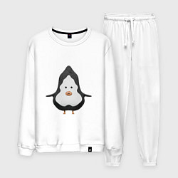 Костюм хлопковый мужской Cartoon penguin character, цвет: белый