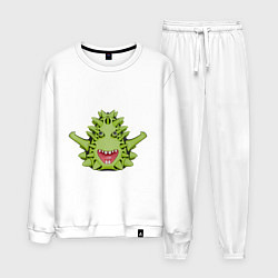 Мужской костюм Cartoon monster with spikes green