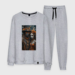 Костюм хлопковый мужской Voodoo people, цвет: меланж