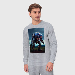 Костюм хлопковый мужской Робот в стиле Horizon, цвет: меланж — фото 2