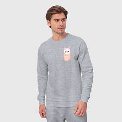 Костюм хлопковый мужской Jiniret in pocket, цвет: меланж — фото 2