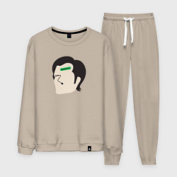 Костюм хлопковый мужской Марк Разделение, цвет: миндальный