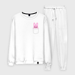 Костюм хлопковый мужской Dwaekki in pocket, цвет: белый