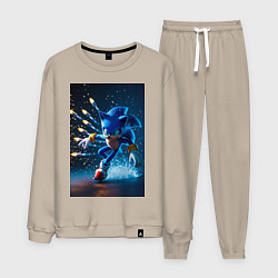 Мужской костюм Соник убегает от ракет