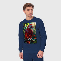 Костюм хлопковый мужской Попугай из драгоценных камней, цвет: тёмно-синий — фото 2