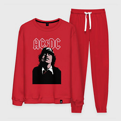 Костюм хлопковый мужской AC DC Ангус Янг навсегда, цвет: красный