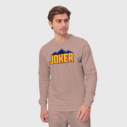 Костюм хлопковый мужской Nuggets Joker, цвет: пыльно-розовый — фото 2
