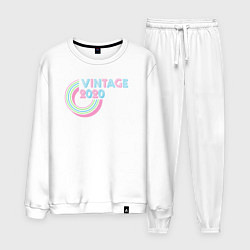 Костюм хлопковый мужской Винтаж 2020, цвет: белый