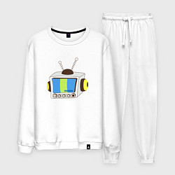 Костюм хлопковый мужской Television, цвет: белый