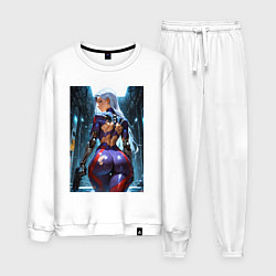 Мужской костюм Девушка с оружием в киберпанк стиле