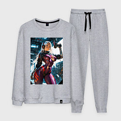 Мужской костюм Девушка с оружием в киберпанк стиле