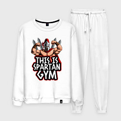 Костюм хлопковый мужской Spartan gym, цвет: белый